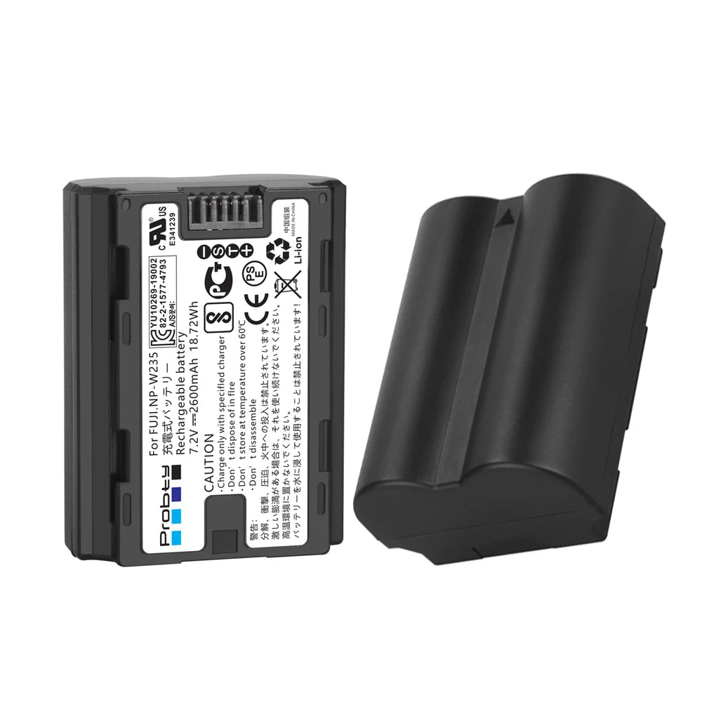 2200mAh NP-W235 NP W235 Battery LCD Dual Charging for Fujifilm X-T5 X-T4 GFX 100S X-H2S GFX 50S II VG-XT4 Vertical Battery Grip