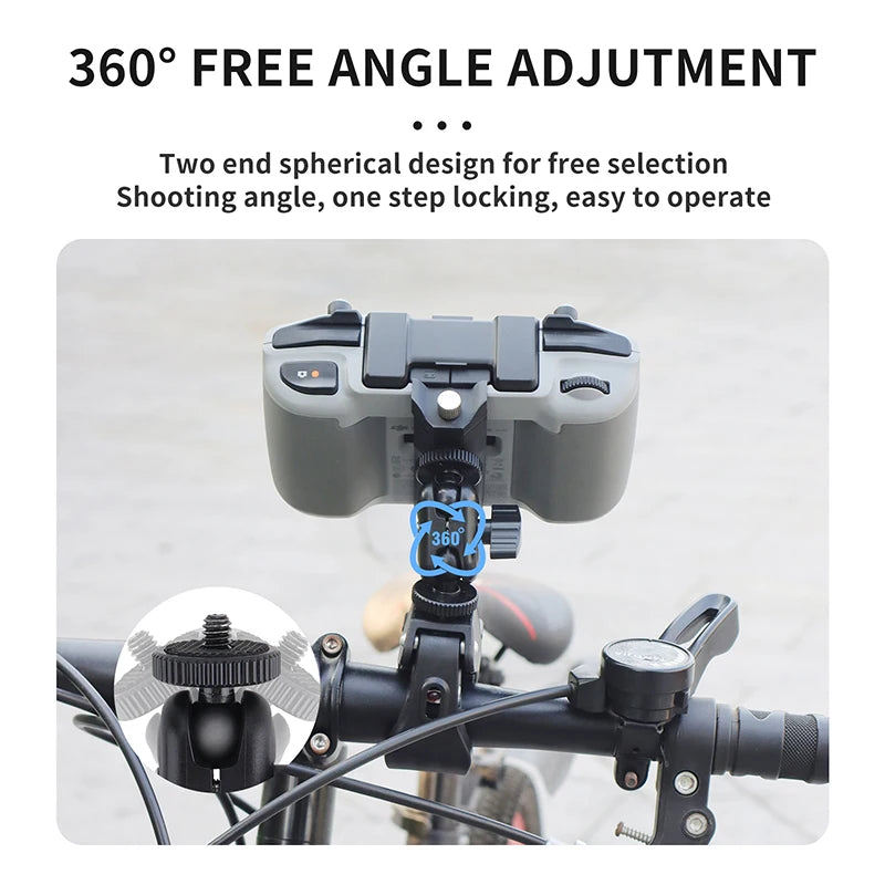 For DJI Flip/NEO/Mini 4/3 Pro Air3/3S Mavic 3 Pro Drone Bicycle Bracket RC-N1/N2/N3 Remote Control Bike Handlebar Clip Holder