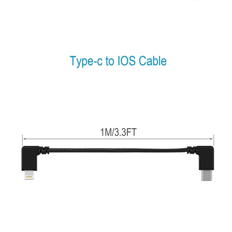 For DJI FPV COMBO Drone Image Transmission Glasses Data Cable Type-c Android IOS Port Connection Line Flying Glasses Accessories