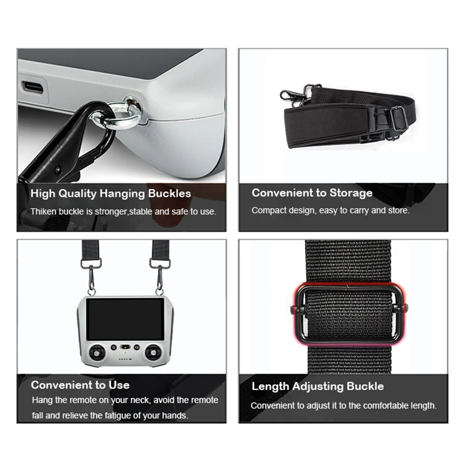 Lanyard Neck Strap for DJI RC/RC 2/RC Pro/Smart Controller Accessories, Mini 4 Pro Adjustable Lanyard for DJI Mini 4/3 Series