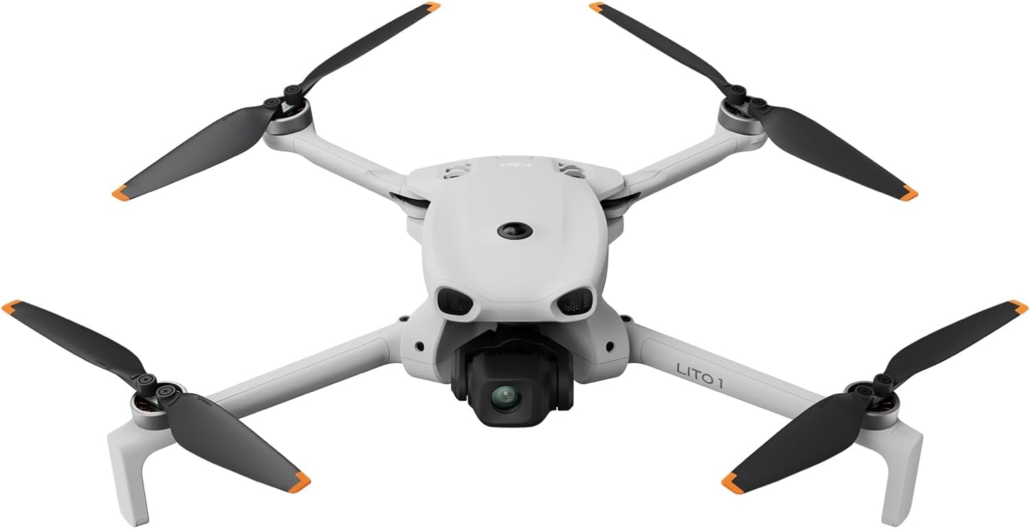 DJI Lito 1, Beginner-Friendly 4K Camera Drone, Obstacle Sensing, ActiveTrack, 4K Video & 8K Image, Suitable for Adults, Lightweight & Foldable, 15km Video Transmission