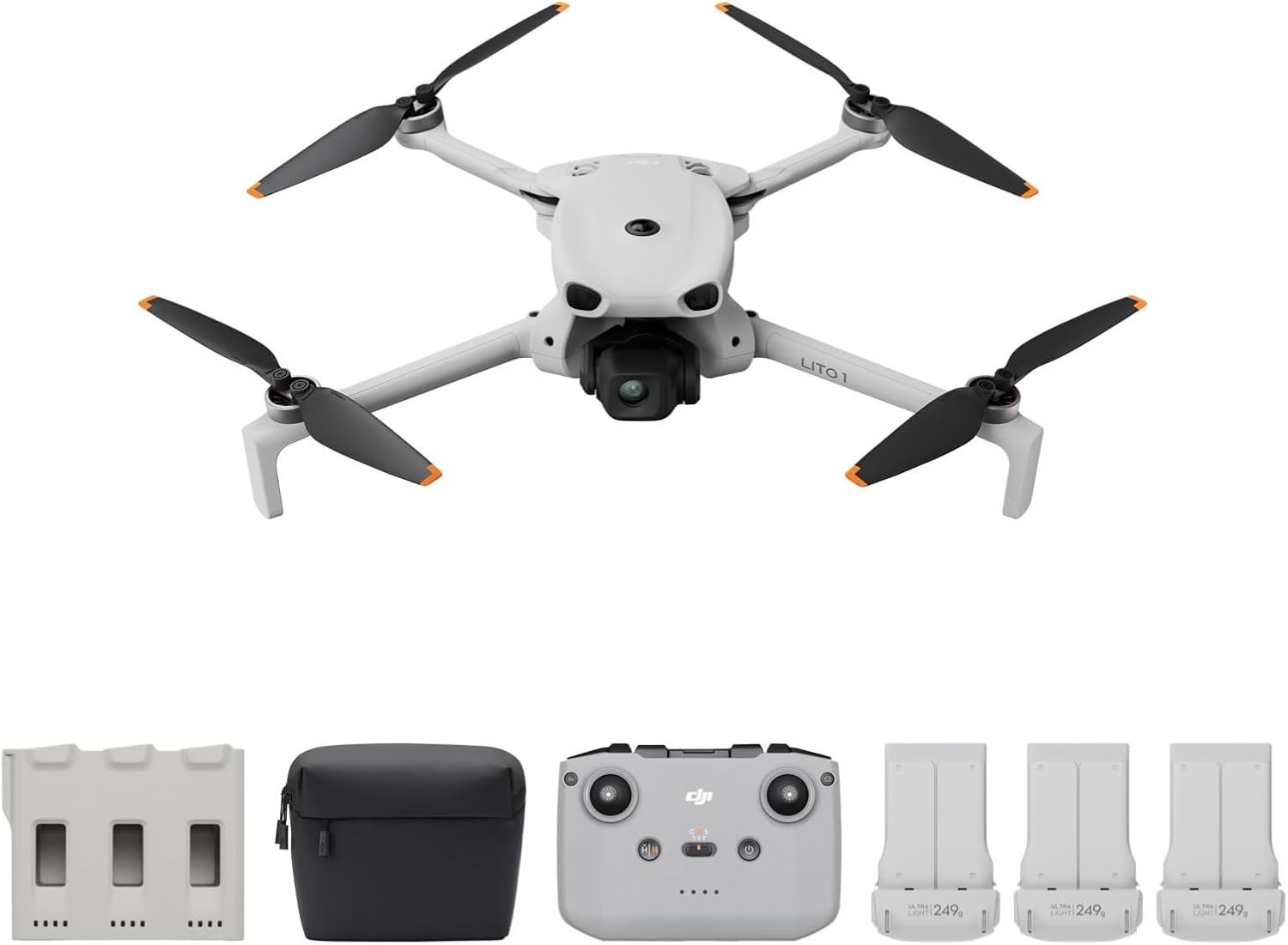 DJI Lito 1, Beginner-Friendly 4K Camera Drone, Obstacle Sensing, ActiveTrack, 4K Video & 8K Image, Suitable for Adults, Lightweight & Foldable, 15km Video Transmission