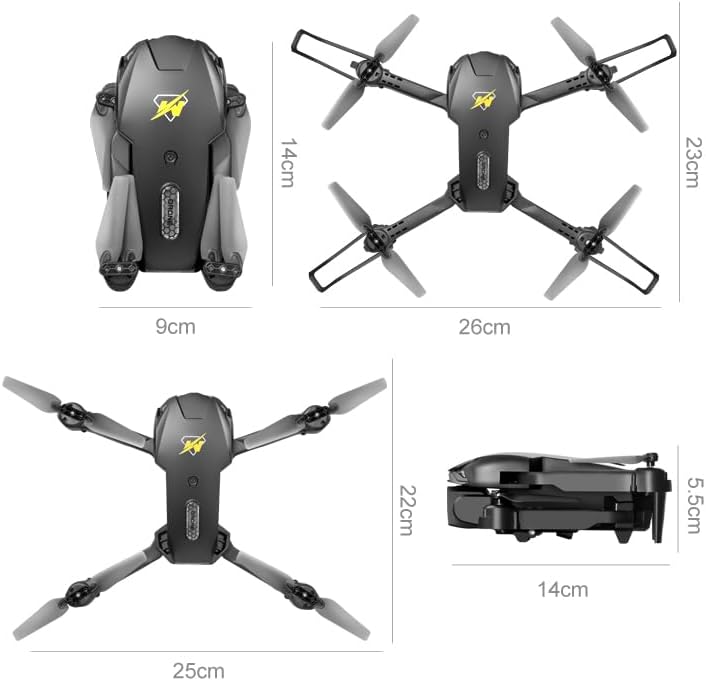 Obstacle avoidance Optical flow location WiFi FPV with 3 HD Camera Altitude Hold Mode Foldable RC Drone Quadcopter with Carry Case & 3 Batteries (Orange)