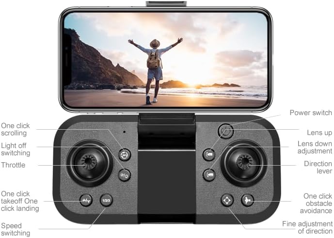 Obstacle avoidance Optical flow location WiFi FPV with 3 HD Camera Altitude Hold Mode Foldable RC Drone Quadcopter with Carry Case & 3 Batteries (Orange)