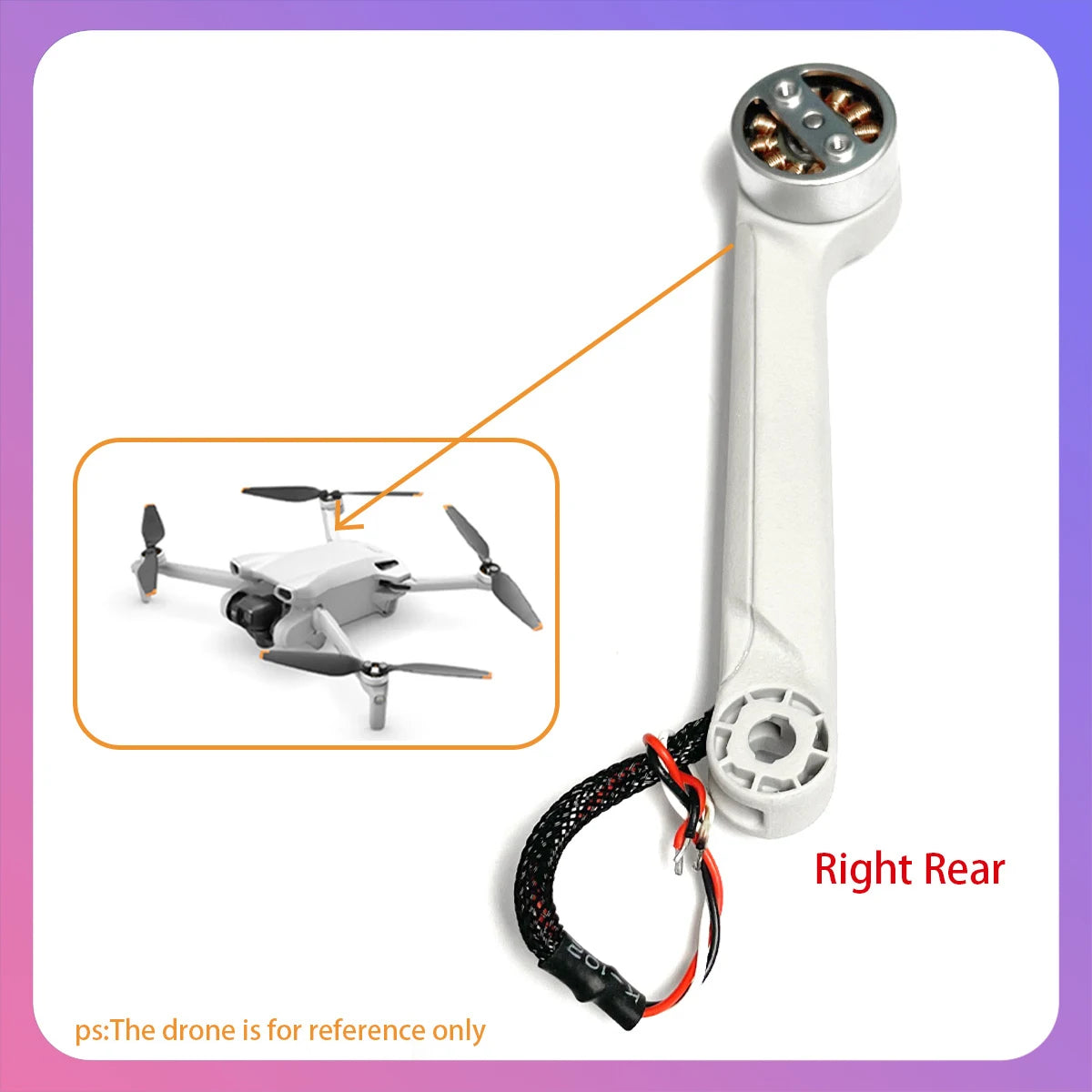 Original Mini3 front, rear, left, and right power arms rotate smoothly for DJI Mini3 drone maintenance parts