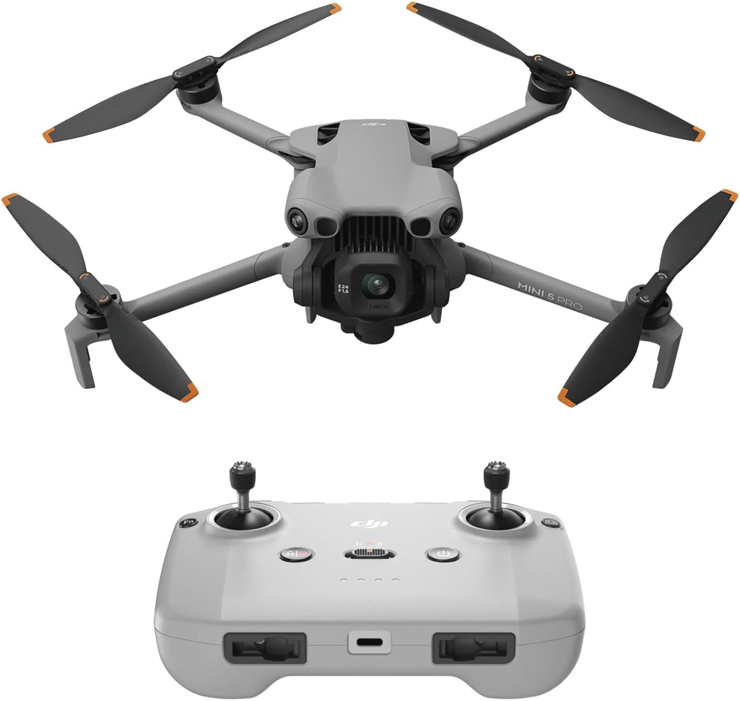 DJI Mini 5 Pro Fly More Combo with DJI RC 2, Drone with Camera, 1-Inch CMOS, 4K Drone for Beginners with Omnidirectional Obstacle Sensing, ActiveTrack 360°, 225° Gimbal Rotation, 3 Batteries
