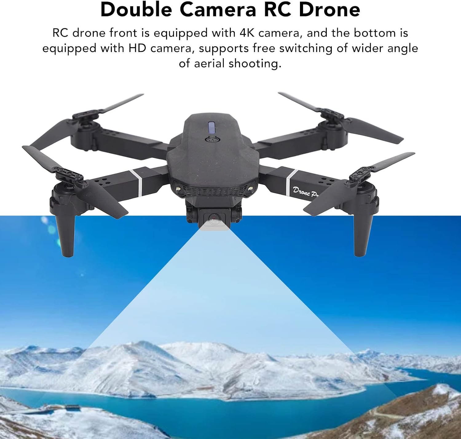 Jectse Foldable Drone, Mini RC Quadcopter with Dual 4K & HD Cameras, Trajectory Flight, High Positioning Hover, FPV & HD Image Transmission