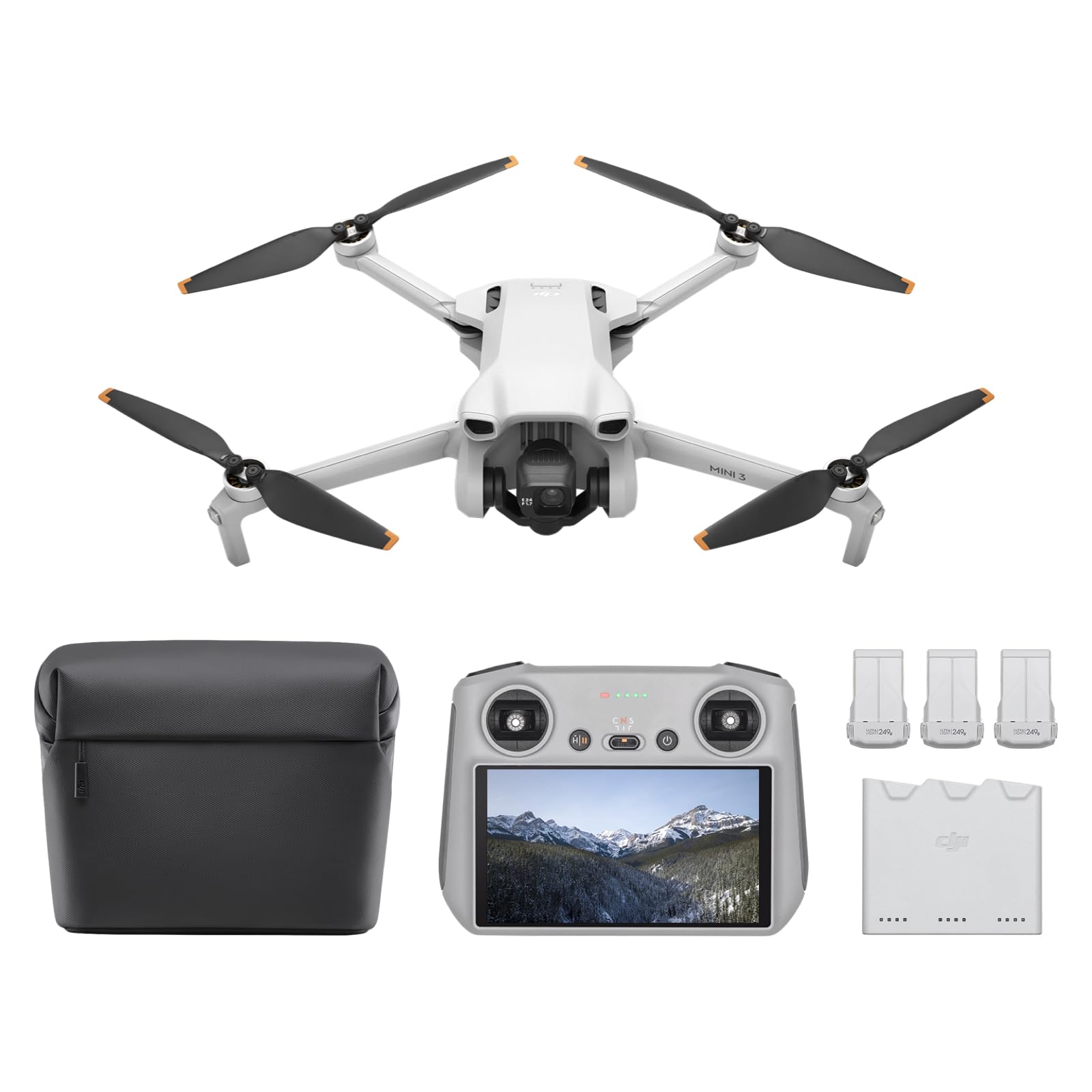 DJI Mini 3, Drones with Camera for Adults 4K, 38-min Flight Time, up to 32800ft (10km) Video Transmission, True Vertical Shooting, GPS Auto Return Integrated, Mini Drone with Camera for Beginners