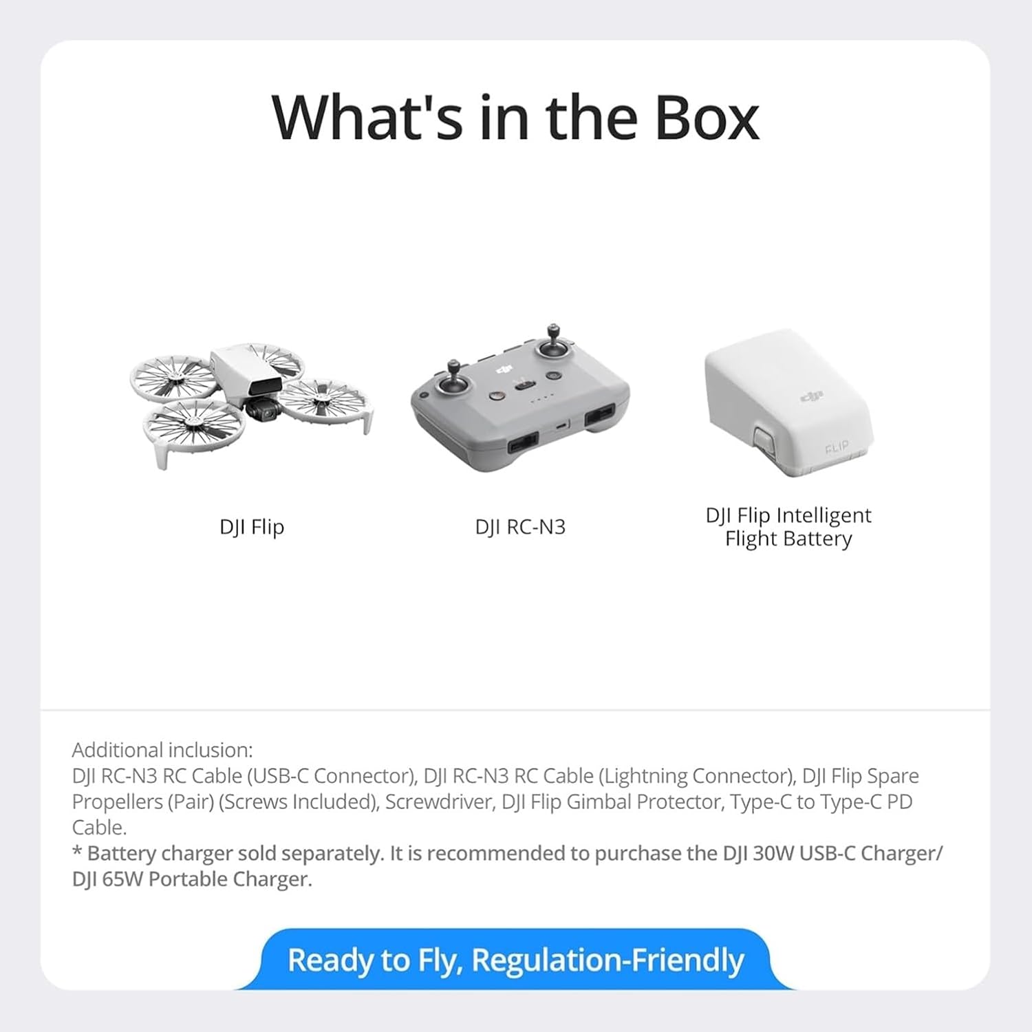 DJI Flip, Drone with 4K UHD Camera for Adults, Under 249 g, 3-Axis Gimbal Stabilization, 13km Video Transmission, Palm Takeoff, Auto Return, 1 Battery for 31-Min Flight Time, Intelligent Flight