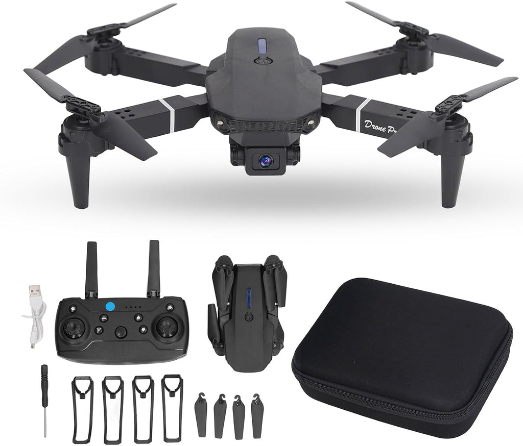 Jectse Foldable Drone, Mini RC Quadcopter with Dual 4K & HD Cameras, Trajectory Flight, High Positioning Hover, FPV & HD Image Transmission