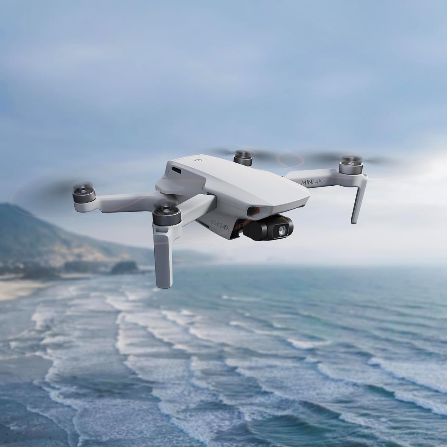 DJI Mini 4K, Drone with 4K UHD Camera for Adults, Under 249 g, 3-Axis Gimbal Stabilization, 10km Video Transmission, Auto Return, Wind Resistance, 1 Battery for 31-Min Max Flight Time, Intelligent