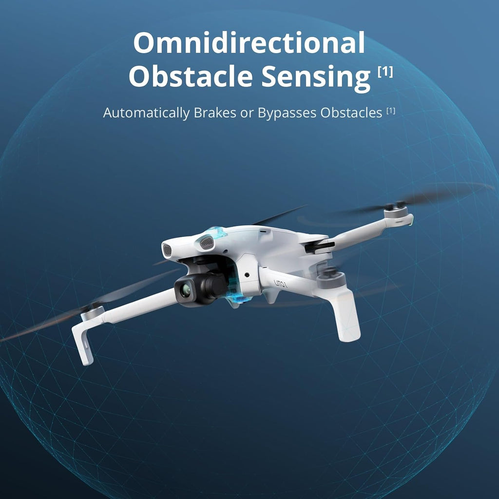 DJI Lito 1, Beginner-Friendly 4K Camera Drone, Obstacle Sensing, ActiveTrack, 4K Video & 8K Image, Suitable for Adults, Lightweight & Foldable, 15km Video Transmission