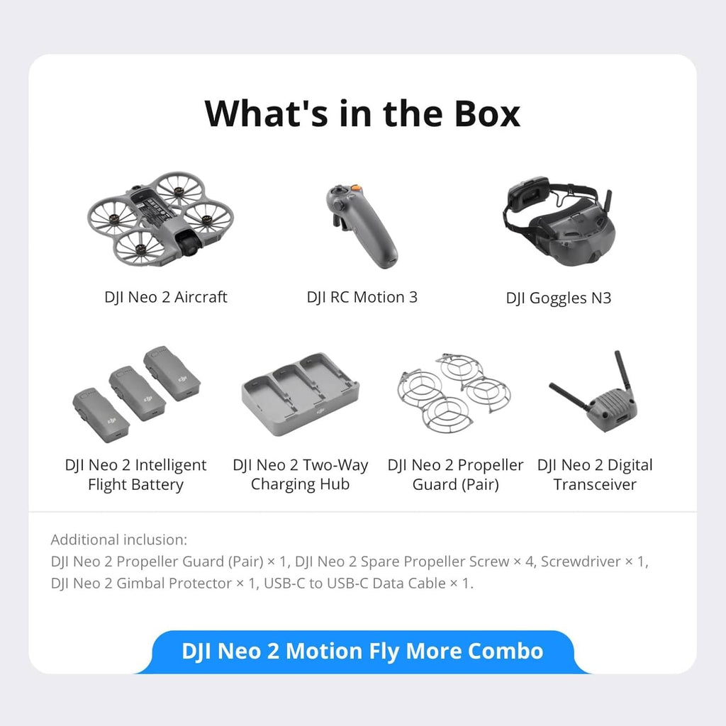 DJI Neo 2 (Drone Only), Lightweight & Foldable 4K Drone With Camera, Palm Takeoff & Landing, Gesture Control, ActiveTrack, Omnidirectional Obstacle Sensing