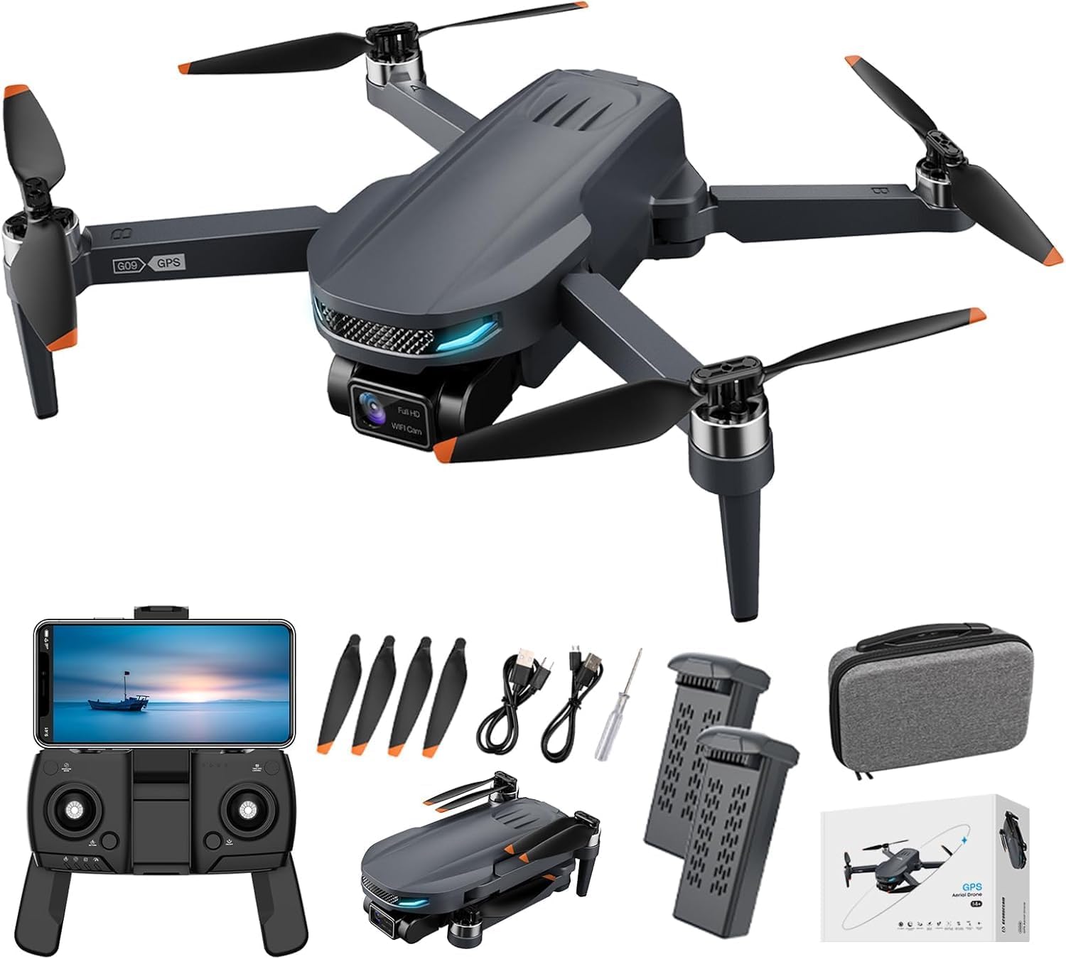 GPS Drone with 4K UHD Camera for Adults Beginner, 2-Axis Gimbal, Foldable FPV RC Quadcopter with Brushless Motor, GPS/Optical Flow, 5G WiFi Ransmission, Follow Me, Waypoint, Gesture Control