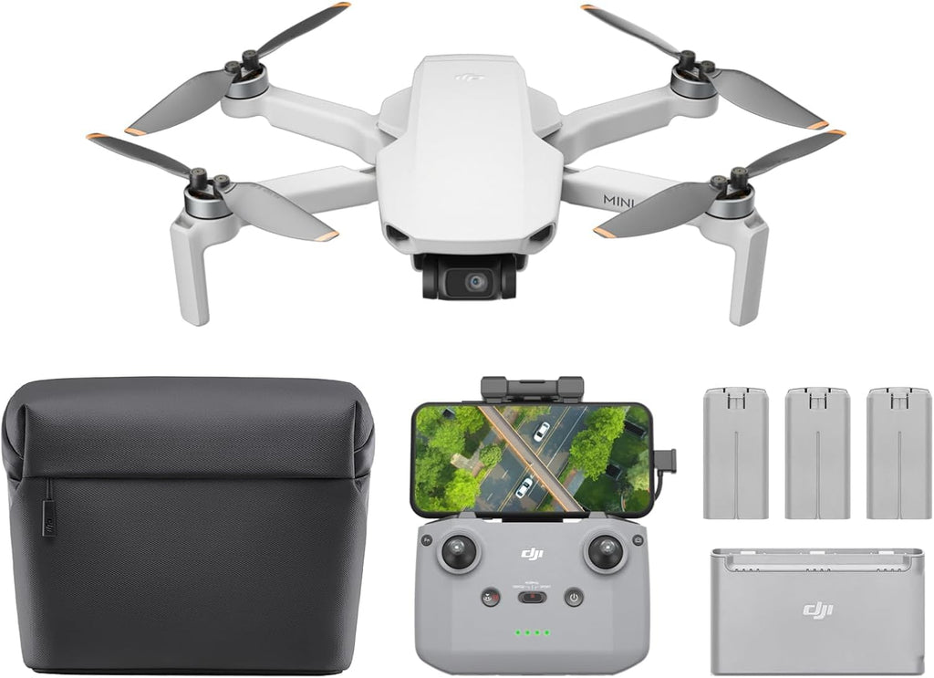 DJI Mini 4K, Drone with 4K UHD Camera for Adults, Under 249 g, 3-Axis Gimbal Stabilization, 10km Video Transmission, Auto Return, Wind Resistance, 1 Battery for 31-Min Max Flight Time, Intelligent