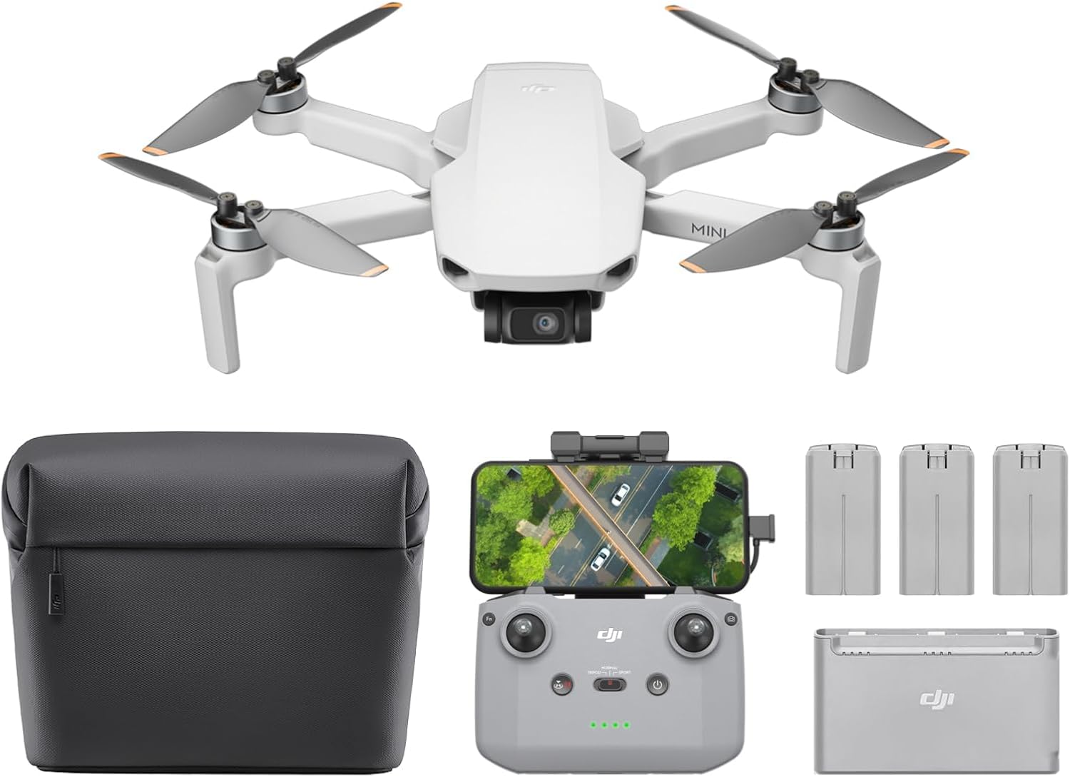 DJI Mini 4K, Drone with 4K UHD Camera for Adults, Under 249 g, 3-Axis Gimbal Stabilization, 10km Video Transmission, Auto Return, Wind Resistance, 1 Battery for 31-Min Max Flight Time, Intelligent