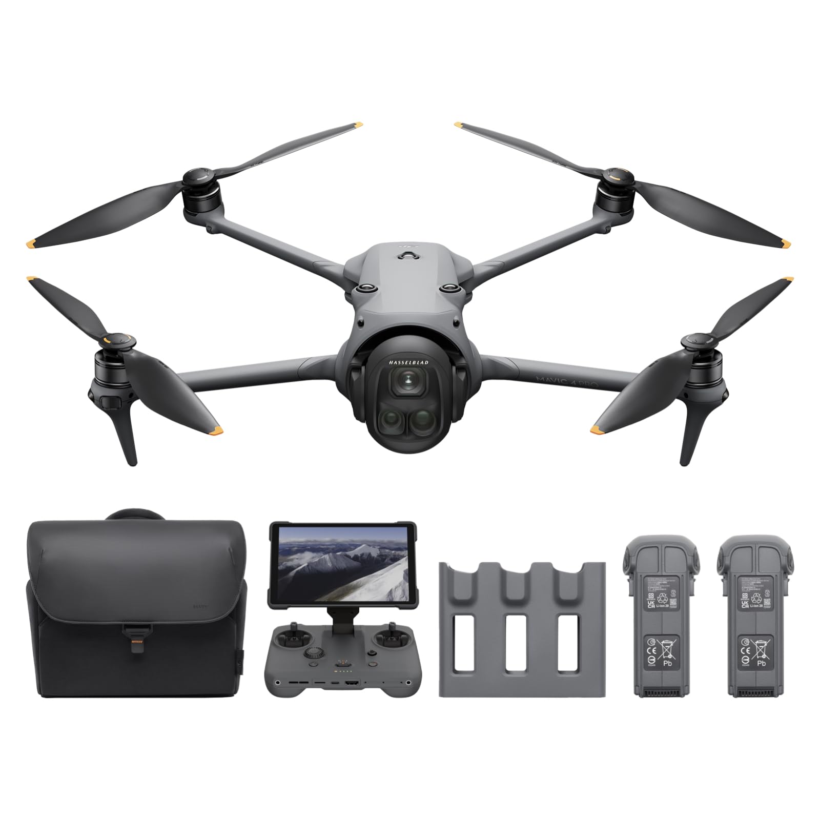 DJI Mavic 4 Pro Drone with DJI RC 2, Flagship Tri-Camera Drone with 100MP 4/3 CMOS Hasselblad Camera, for Professionals, 30km/18.6mi Video Transmission, 51-Min Max Flight Time