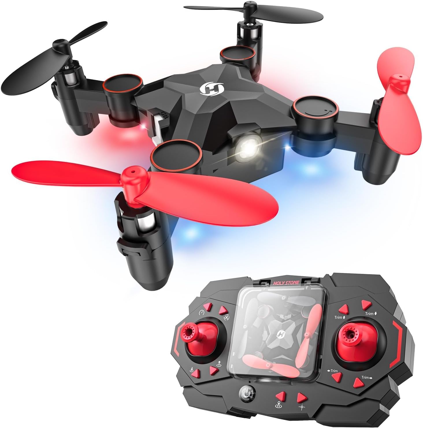 Holy Stone Mini Drone for Kids HS190 Portable Pocket Quadcopter with Altitude Hold 3D Flips, Headless Mode and 3 Speed Modes, Easy to Fly for Beginners,Blue