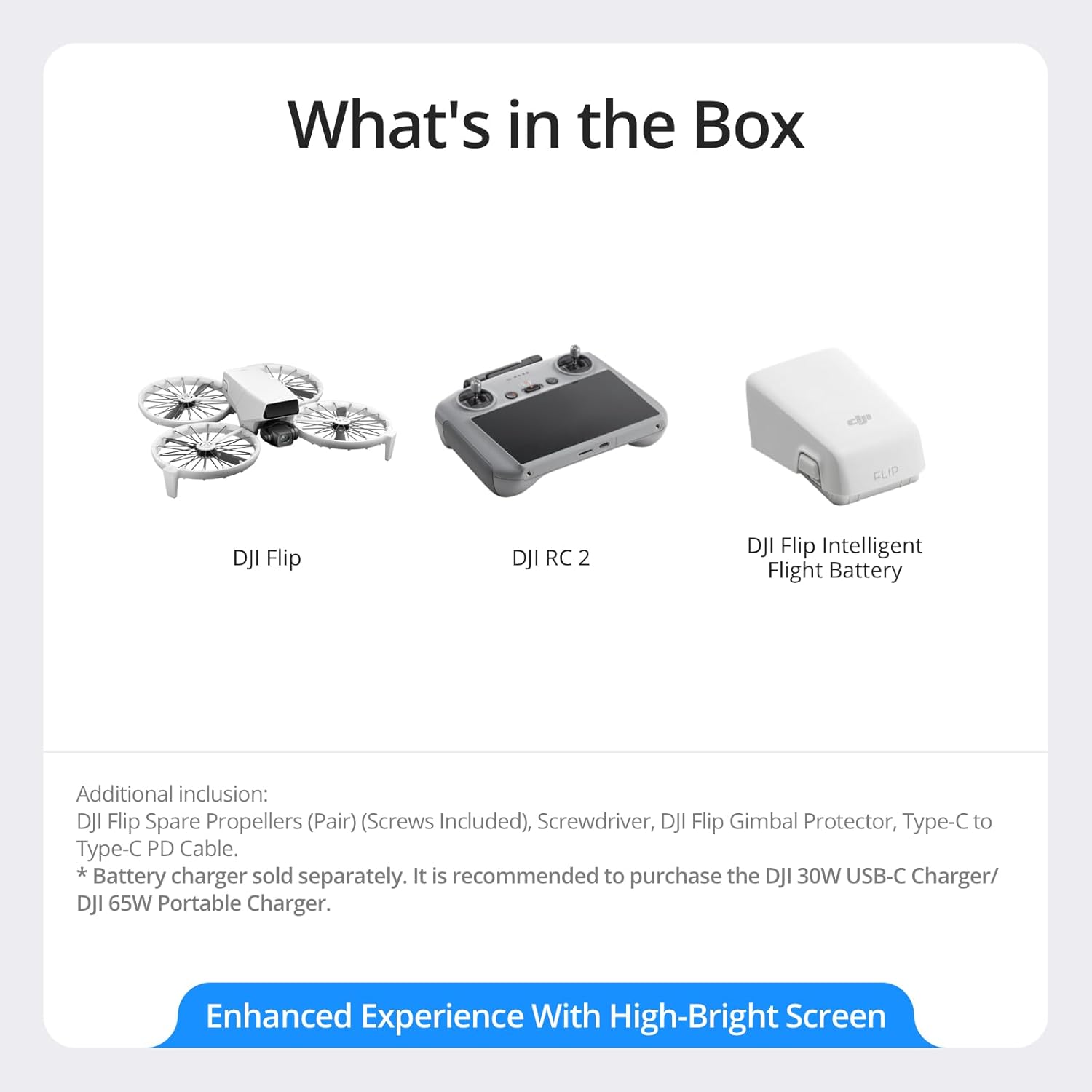 DJI Flip, Drone with 4K UHD Camera for Adults, Under 249 g, 3-Axis Gimbal Stabilization, 13km Video Transmission, Palm Takeoff, Auto Return, 1 Battery for 31-Min Flight Time, Intelligent Flight
