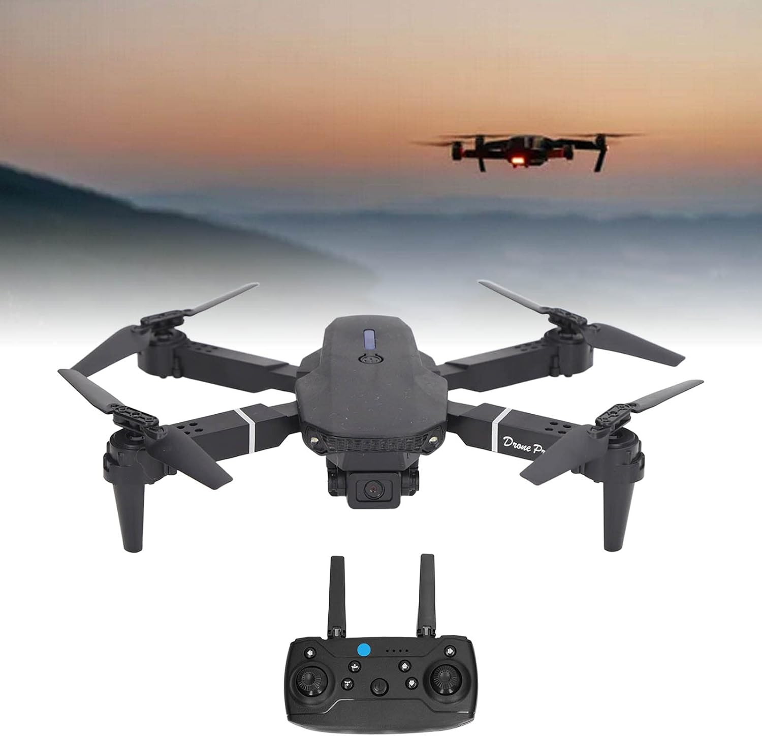 Jectse Foldable Drone, Mini RC Quadcopter with Dual 4K & HD Cameras, Trajectory Flight, High Positioning Hover, FPV & HD Image Transmission