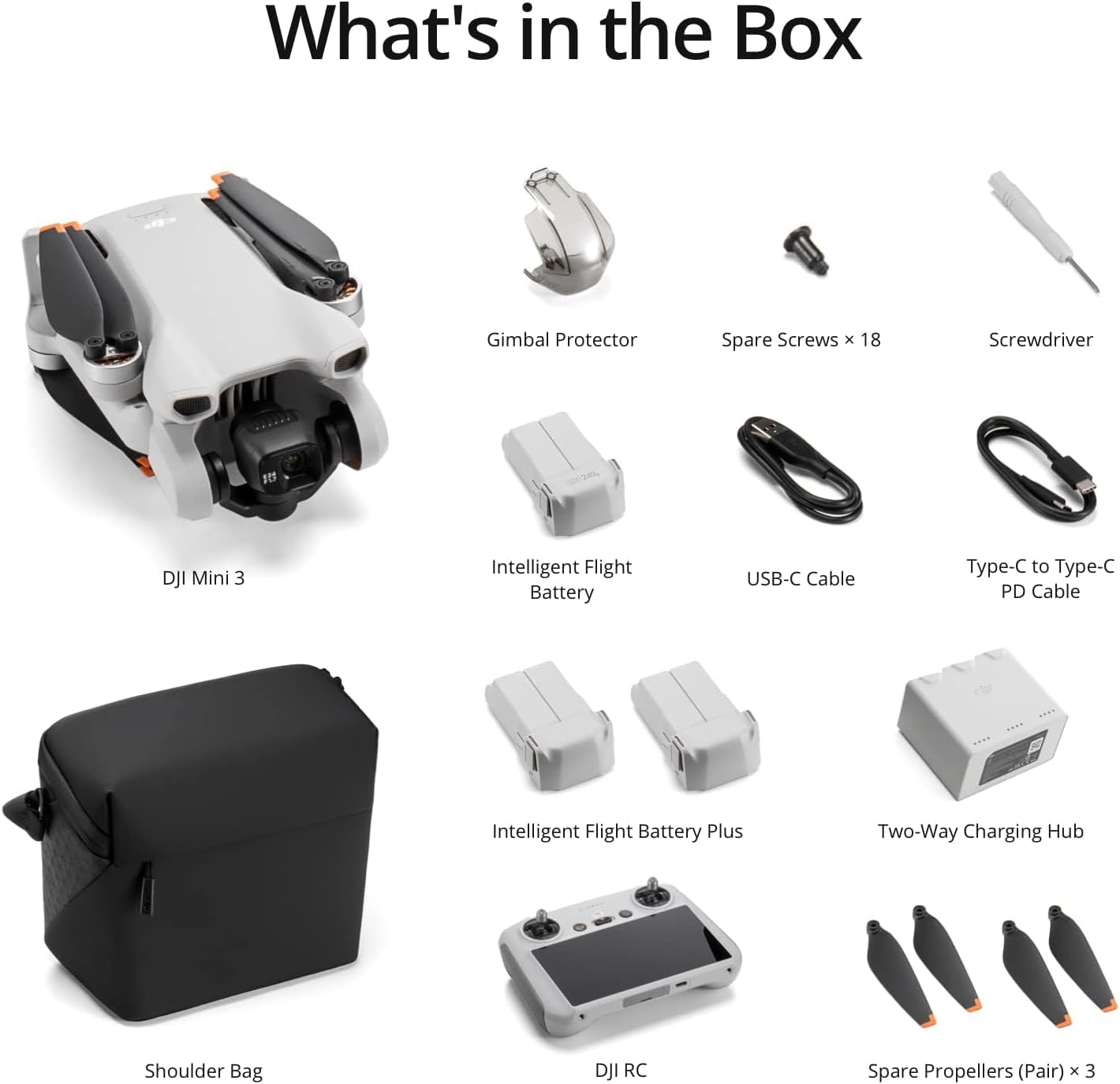 DJI Mini 3 (DJI RC) - Lightweight and Foldable Mini Camera Drone with 4K HDR Video, 38-min Flight Time, True Vertical Shooting, and Intelligent Features