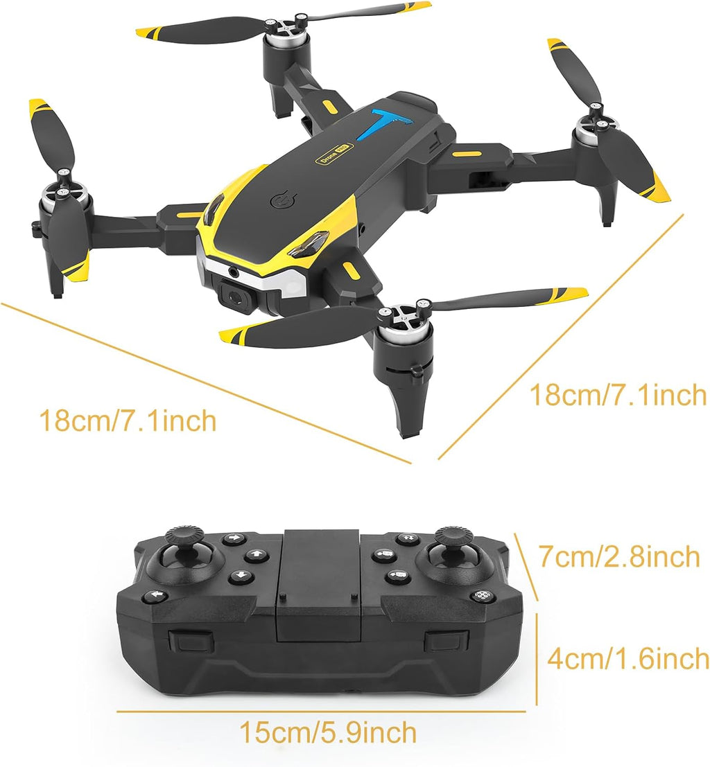 Drone with 4K HD Camera for Beginners and Kids, Foldable RC Quadcopter Drone with Gesture Selfie, Altitude Hold, One Touch Start, 360° Flip, 2 Batteries