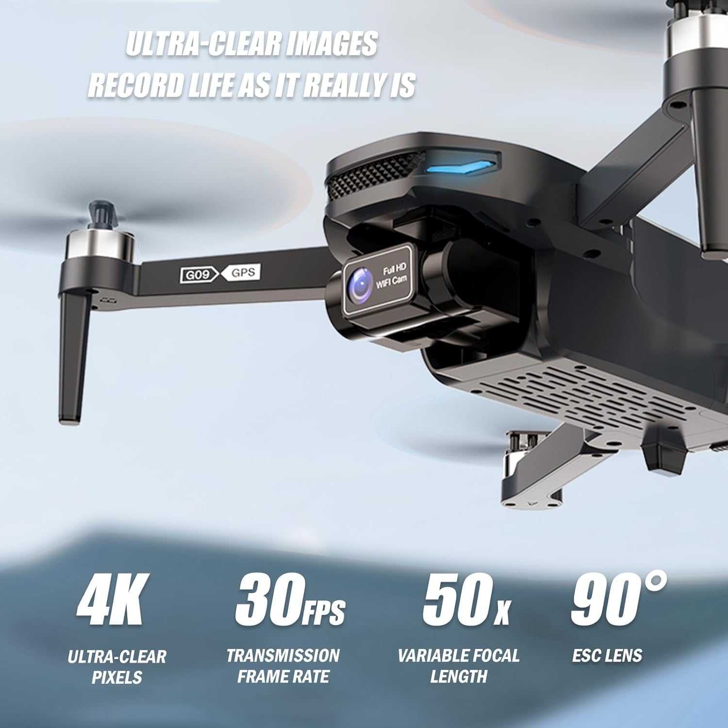 GPS Drone with 4K UHD Camera for Adults Beginner, 2-Axis Gimbal, Foldable FPV RC Quadcopter with Brushless Motor, GPS/Optical Flow, 5G WiFi Ransmission, Follow Me, Waypoint, Gesture Control