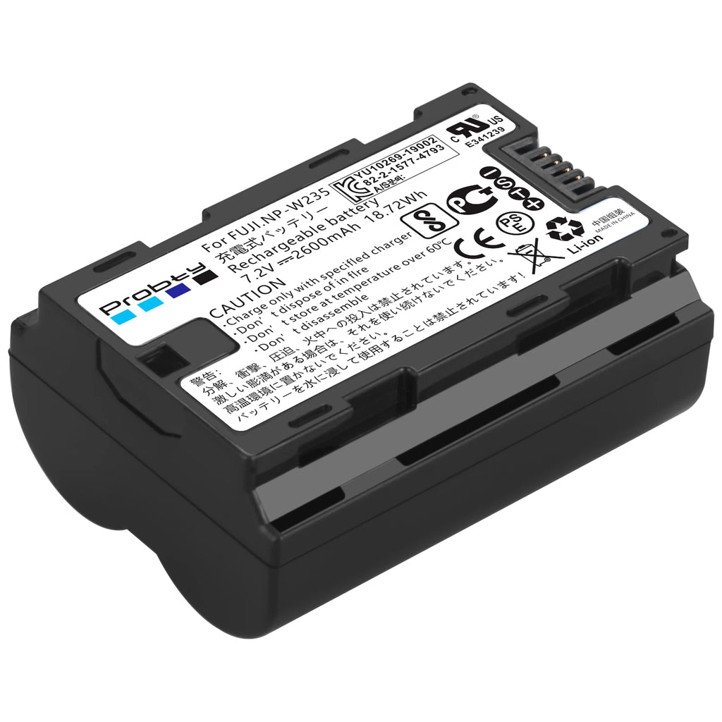 2200mAh NP-W235 NP W235 Battery LCD Dual Charging for Fujifilm X-T5 X-T4 GFX 100S X-H2S GFX 50S II VG-XT4 Vertical Battery Grip