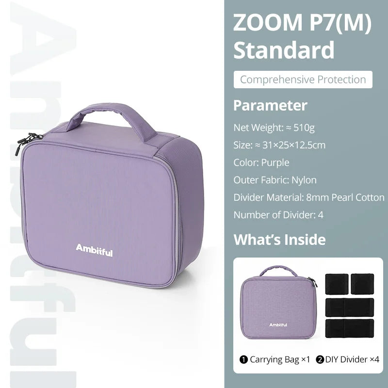 AMBITFUL Zoom P7 II Photography Studio Carrying bag S/M/L Size Traveling Bag For DLSR Lens Drone GODOX DJI GoPro