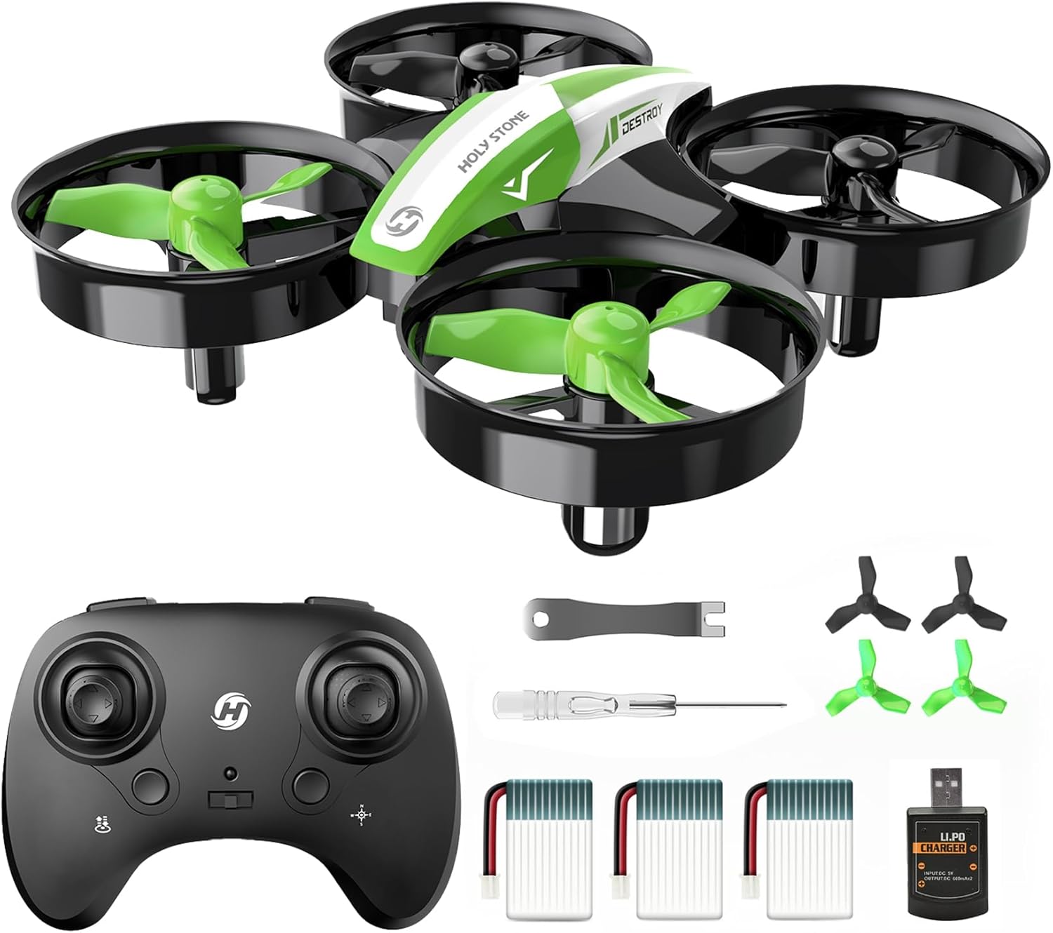 Holy Stone Mini Drone for Kids and Beginners RC Nano Quadcopter Indoor Small Helicopter Plane with Auto Hovering, 3D Flip, Headless Mode and 3 Batteries, Great Gift Toy for Boys and Girls, Blue