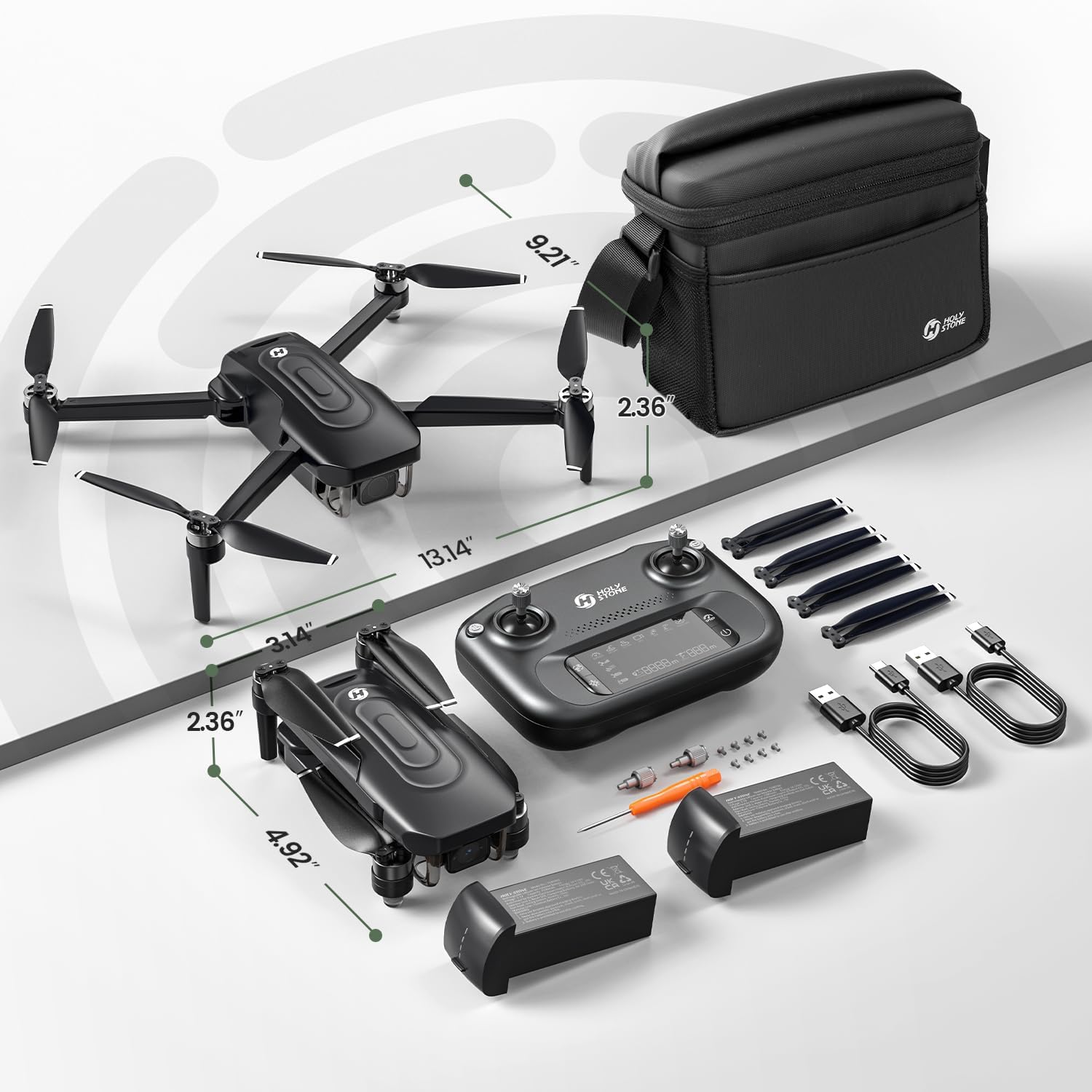 Holy Stone HS175G GPS Drone with 4K EIS Camera for Adults Beginners, 249g Foldable RC Quadcopter with Auto Return, Follow Me, 60 Mins Flight,Brushless Motors,5G Transmission, Upgraded HS175D