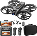 Drone with LCD Screen Remote, Brushless Motor Drone with Dual Cameras (Electric Angle Adjustment), Optical Flow Positioning, 6CH Gyro, WIFI FPV, True 12-15min Flight (1800mAh), 3 Speeds, Headless Mode, LED Lights, USB Rechargeable