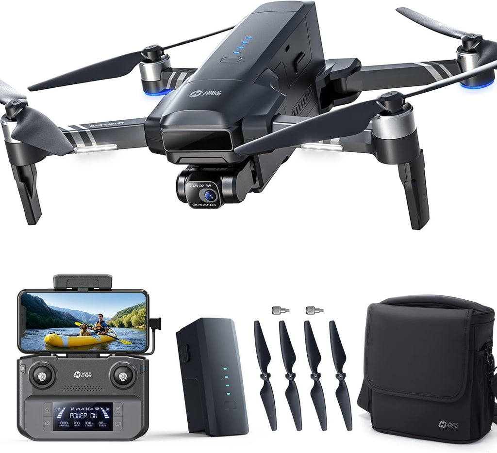 Holy Stone HS600 4K Drone with EIS Camera for Adults, 2-Axis Gimbal Quadcopter, Modular Intelligent Battery 28 Mins Flight Time, 10000 FT Range Transmission, GPS Drone with Brushless Motors, 4K/30FPS