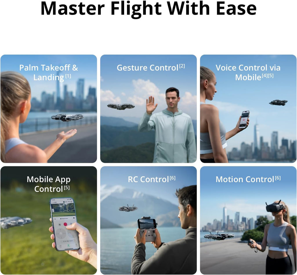 DJI Neo 2 (Drone Only), Lightweight & Foldable 4K Drone With Camera, Palm Takeoff & Landing, Gesture Control, ActiveTrack, Omnidirectional Obstacle Sensing