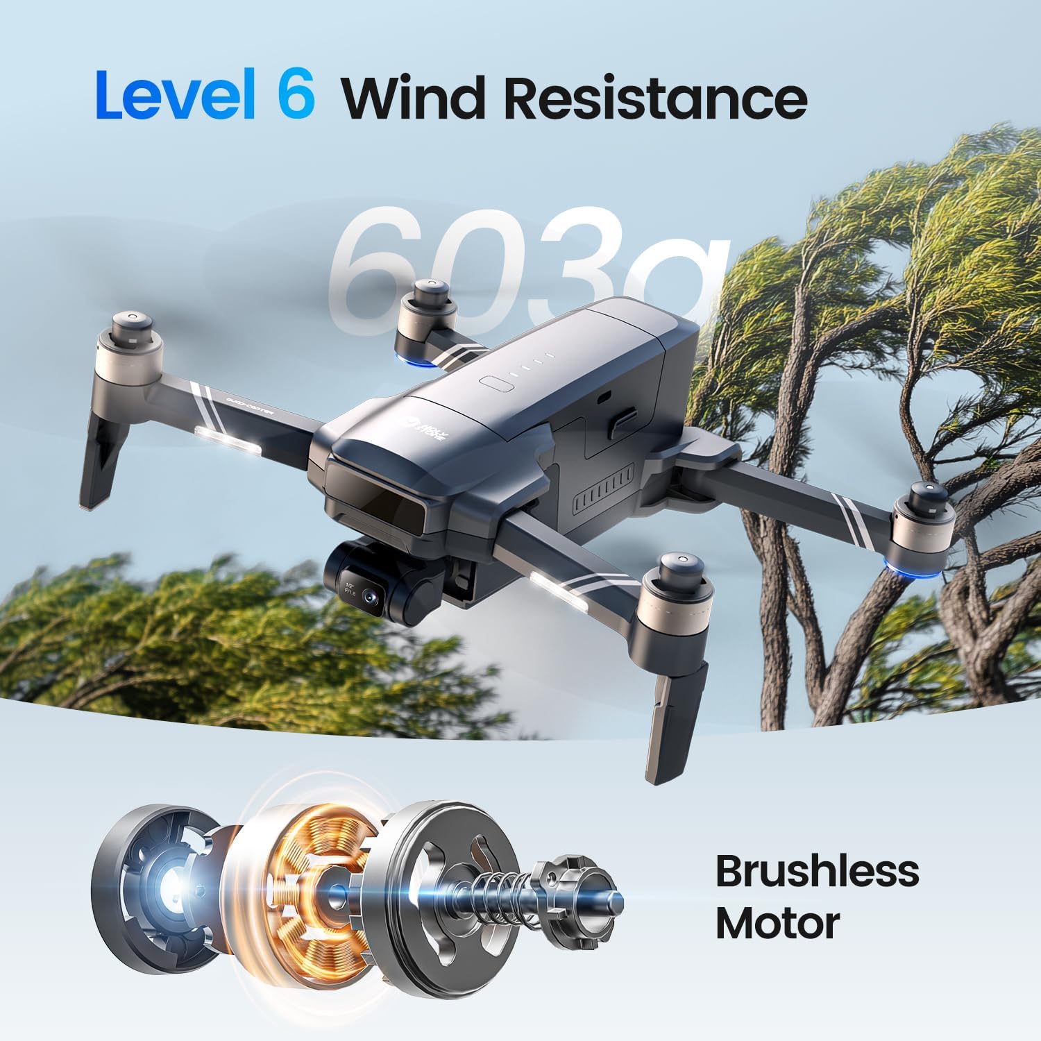 Holy Stone HS600 4K Drone with EIS Camera for Adults, 2-Axis Gimbal Quadcopter, Modular Intelligent Battery 28 Mins Flight Time, 10000 FT Range Transmission, GPS Drone with Brushless Motors, 4K/30FPS