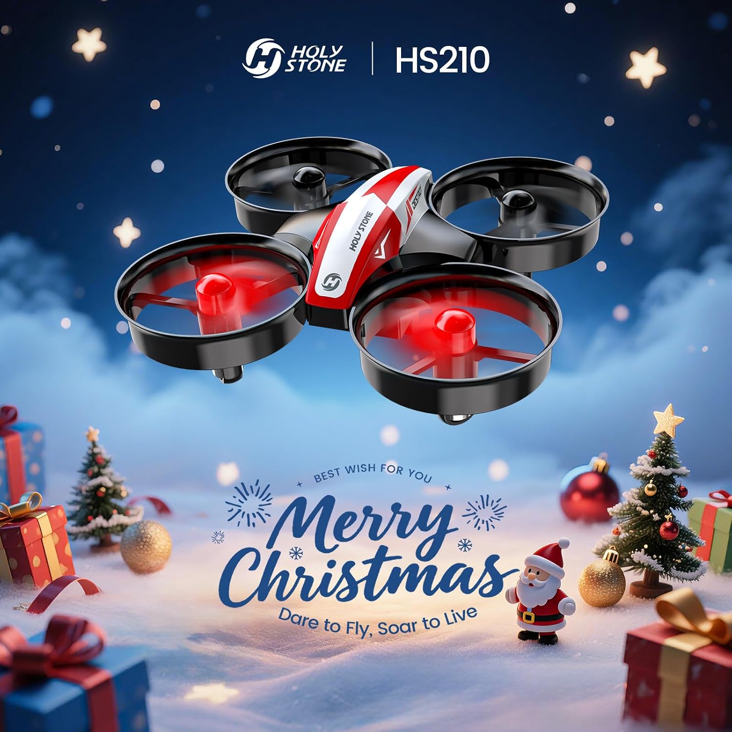 Holy Stone Mini Drone for Kids and Beginners RC Nano Quadcopter Indoor Small Helicopter Plane with Auto Hovering, 3D Flip, Headless Mode and 3 Batteries, Great Gift Toy for Boys and Girls, Blue