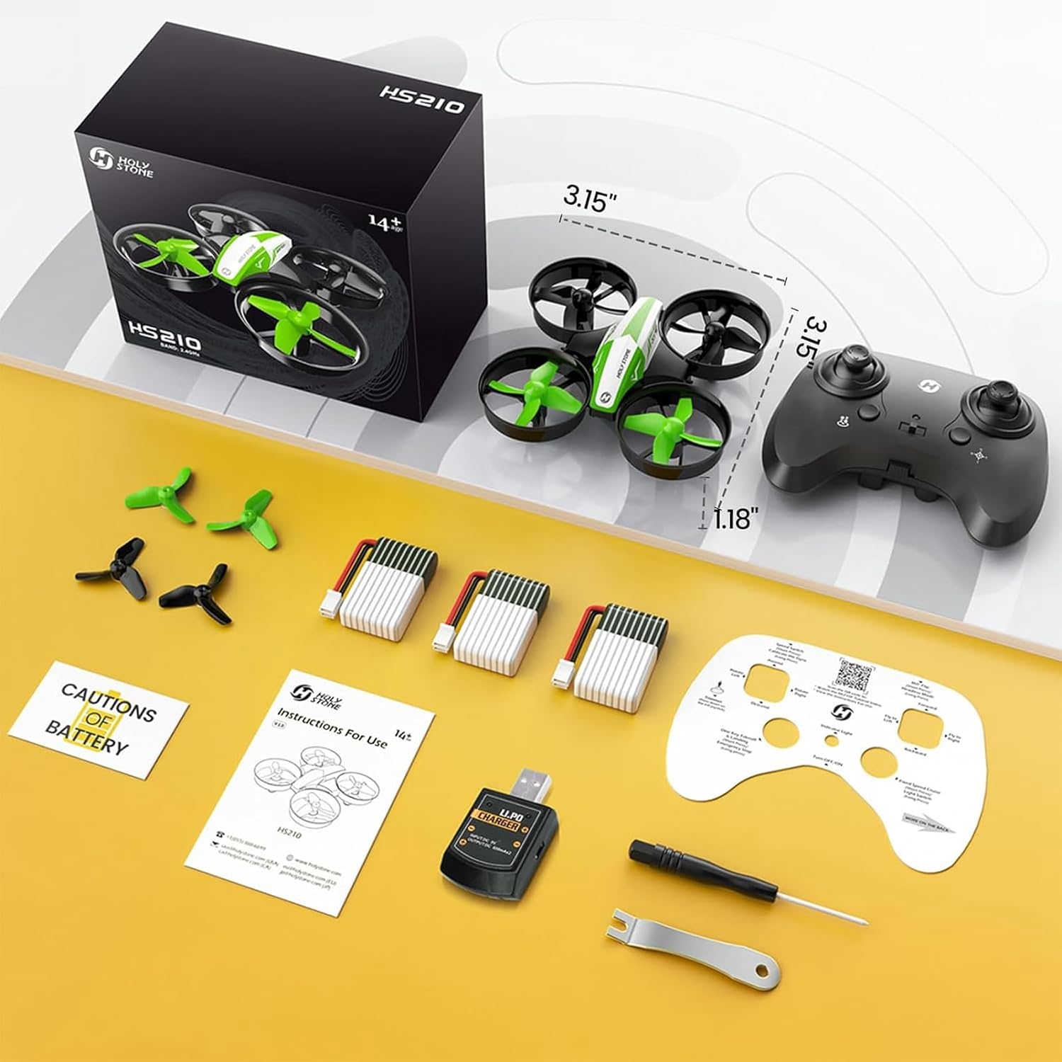 Holy Stone Mini Drone for Kids and Beginners RC Nano Quadcopter Indoor Small Helicopter Plane with Auto Hovering, 3D Flip, Headless Mode and 3 Batteries, Great Gift Toy for Boys and Girls, Blue