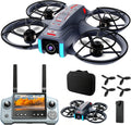 OBEST Drone With Camera 1080P Remote Control with 4.3 Inch Screen,Brushless Motor,Optical Flow Hovering, Infrared Four-Way Obstacle Avoidance,90° Remote Adjustable Camera,Dual Battery