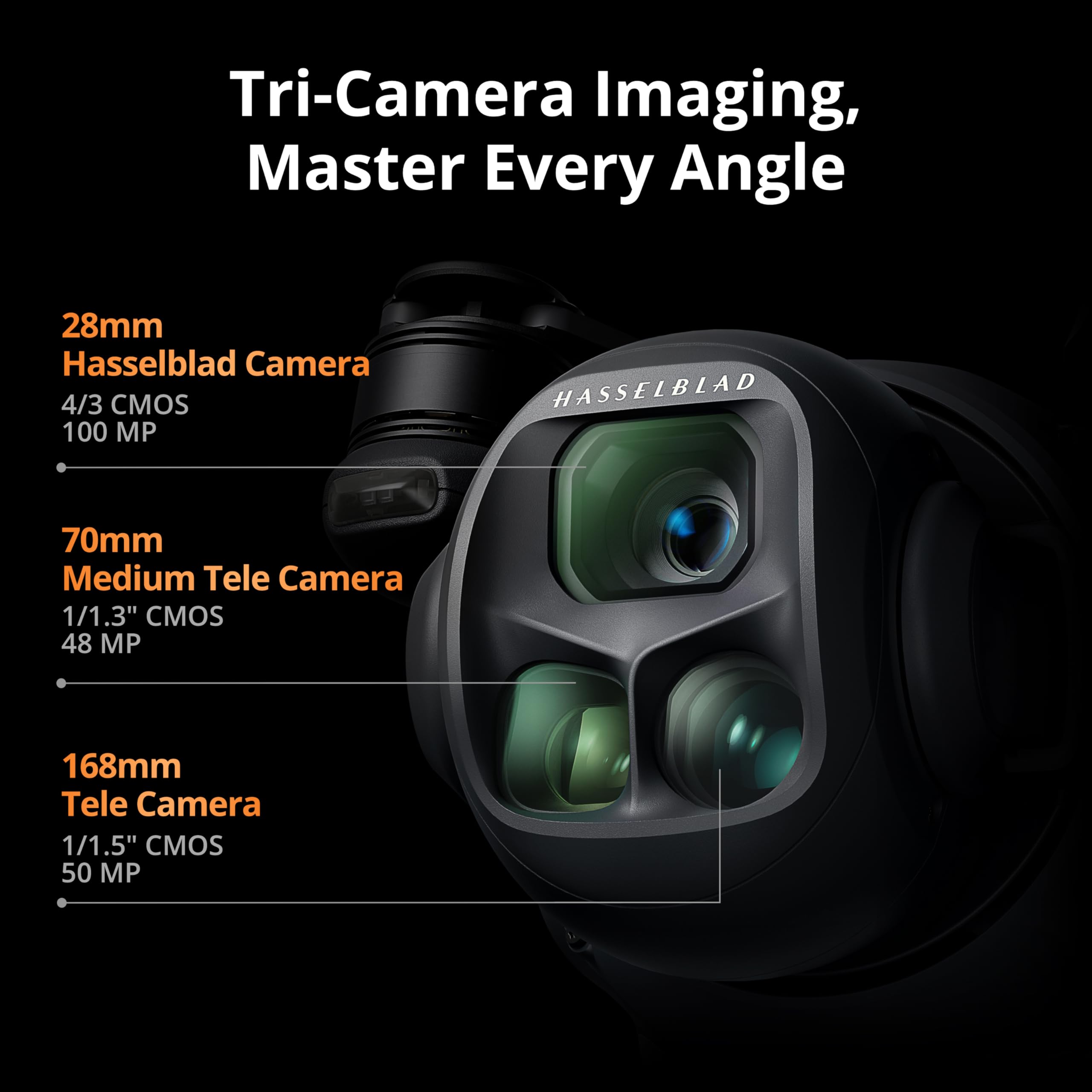 DJI Mavic 4 Pro Drone with DJI RC 2, Flagship Tri-Camera Drone with 100MP 4/3 CMOS Hasselblad Camera, for Professionals, 30km/18.6mi Video Transmission, 51-Min Max Flight Time