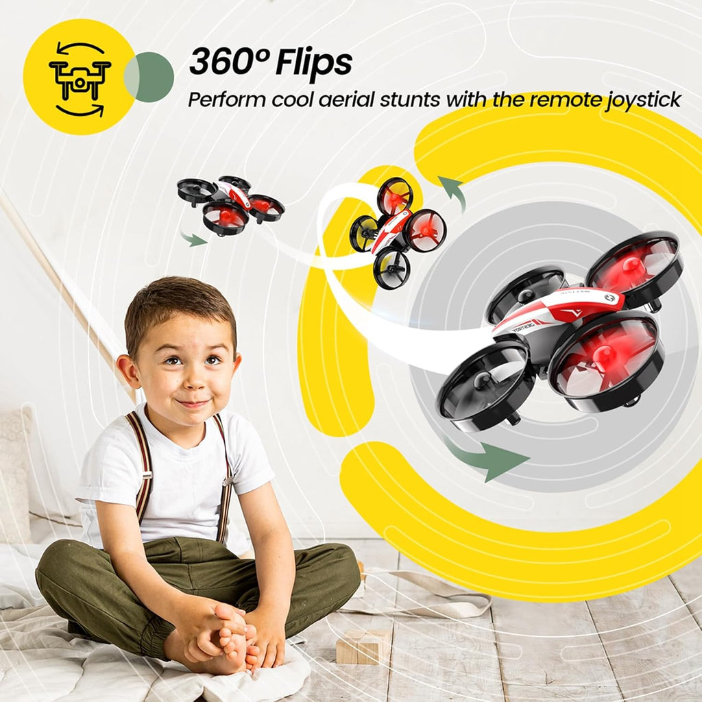 Holy Stone Mini Drone for Kids and Beginners RC Nano Quadcopter Indoor Small Helicopter Plane with Auto Hovering, 3D Flip, Headless Mode and 3 Batteries, Great Gift Toy for Boys and Girls, Blue