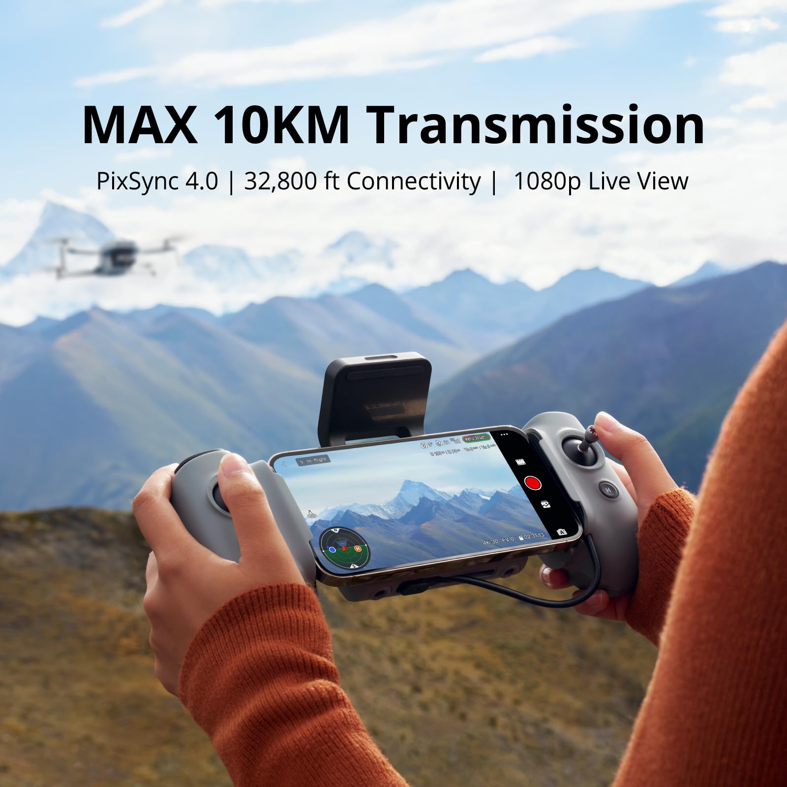 Potensic Atom 2 Fly More Combo with RC PTD 1, Drones with Camera for Adults 4K Video, 8K Photo, 10KM Transmission, 96 Mins Flight, 3-Axis Gimbal, AI Track, Vertical Shooting, AI Night Shot, Under 249g