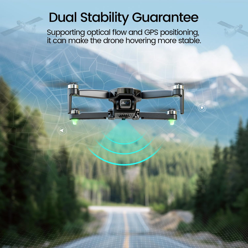 Holy Stone GPS Drone with 4K Camera for Beginners, HS460 Foldable Drones with 52 Mins Long Flight Time, Brushless Motor, Follow Me, Auto Return, 5G FPV Transmission, Under 249g Easy for Adults