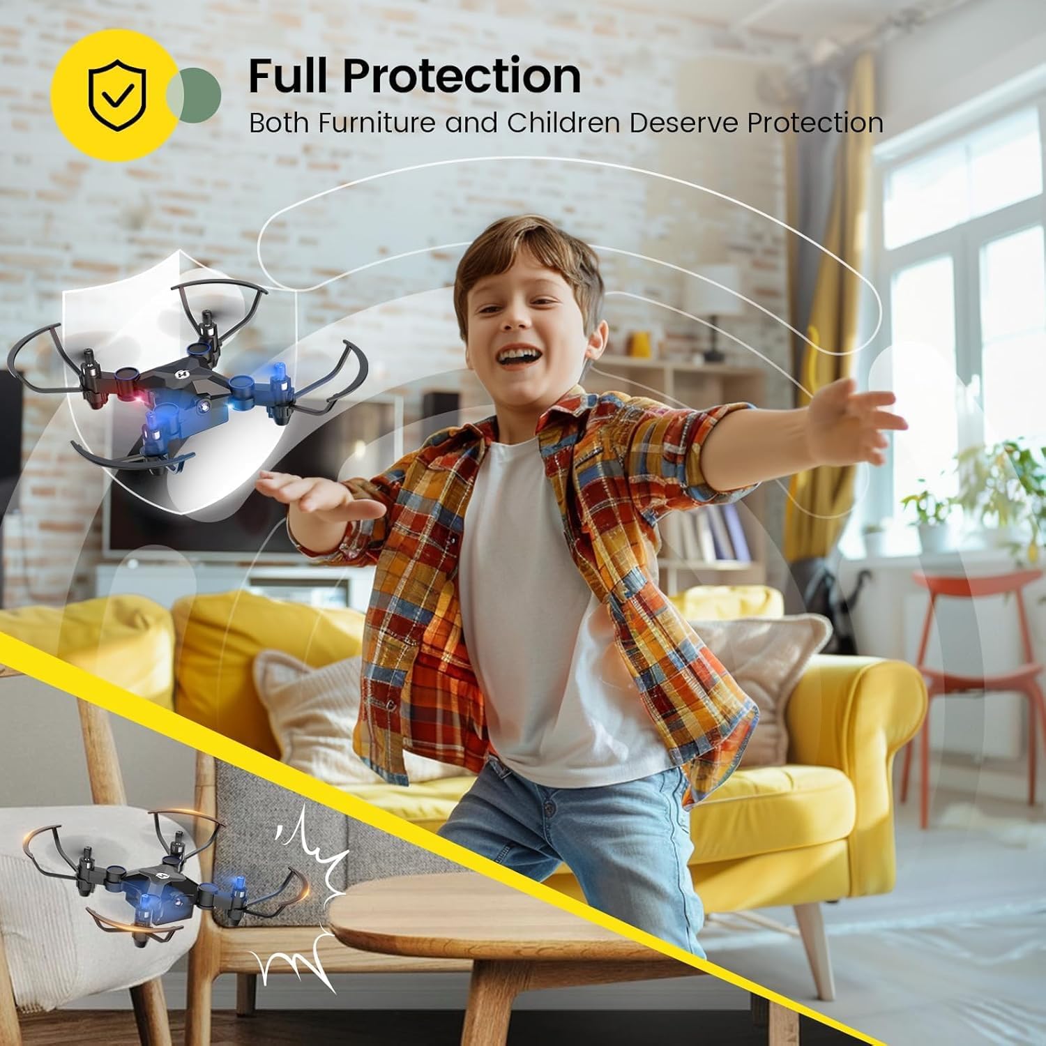 Holy Stone Mini Drone for Kids HS190 Portable Pocket Quadcopter with Altitude Hold 3D Flips, Headless Mode and 3 Speed Modes, Easy to Fly for Beginners,Blue