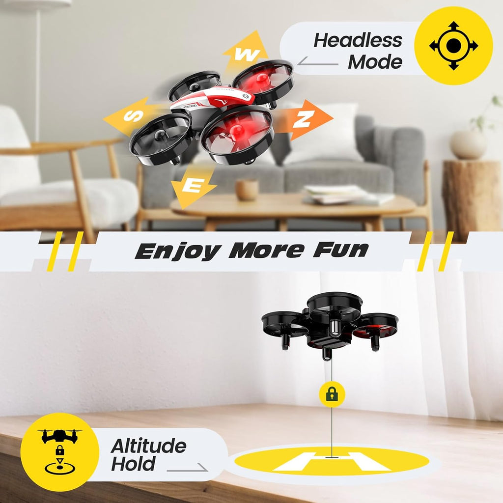 Holy Stone Mini Drone for Kids and Beginners RC Nano Quadcopter Indoor Small Helicopter Plane with Auto Hovering, 3D Flip, Headless Mode and 3 Batteries, Great Gift Toy for Boys and Girls, Blue