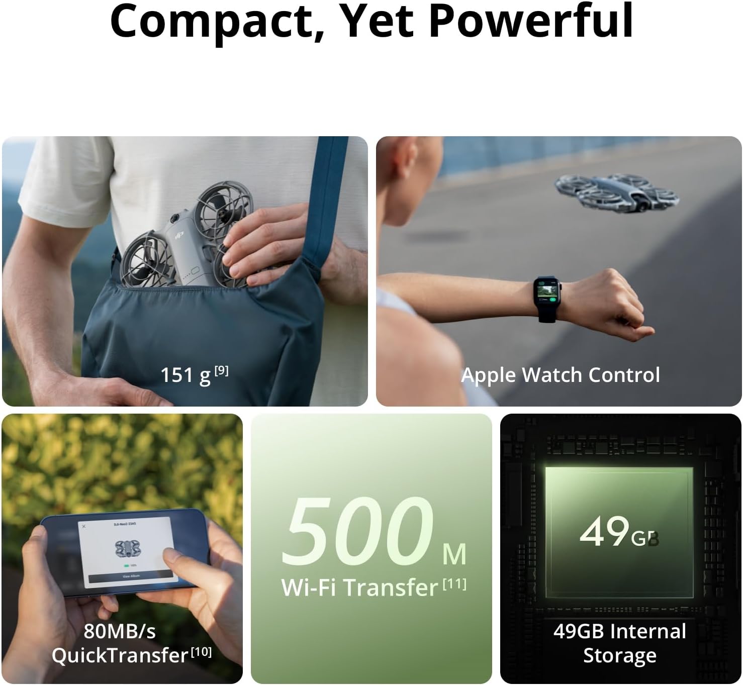 DJI Neo 2 (Drone Only), Lightweight & Foldable 4K Drone With Camera, Palm Takeoff & Landing, Gesture Control, ActiveTrack, Omnidirectional Obstacle Sensing