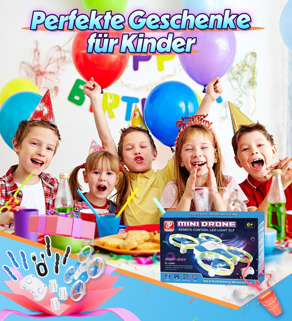 Korffe mini drone for kids toys from 6 7 8 9 10+ years boys,RC airplane toy drone for kids and beginners with LED lights indoor & outdoor gifts for boys and girls