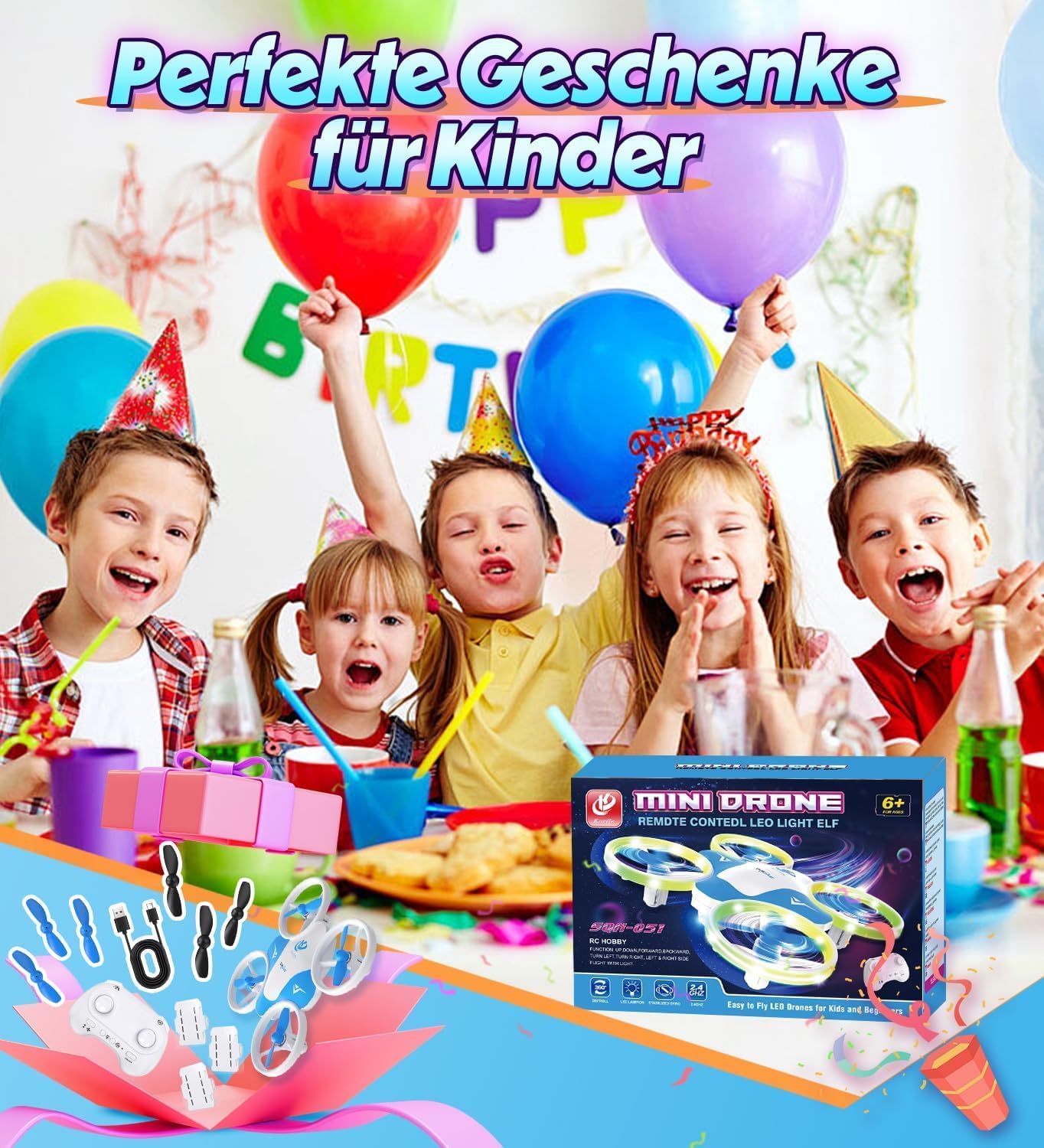 Korffe mini drone for kids toys from 6 7 8 9 10+ years boys,RC airplane toy drone for kids and beginners with LED lights indoor & outdoor gifts for boys and girls