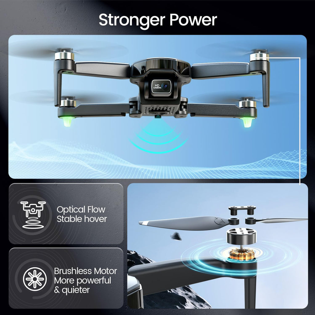 Holy Stone GPS Drone with 4K Camera for Beginners, HS460 Foldable Drones with 52 Mins Long Flight Time, Brushless Motor, Follow Me, Auto Return, 5G FPV Transmission, Under 249g Easy for Adults
