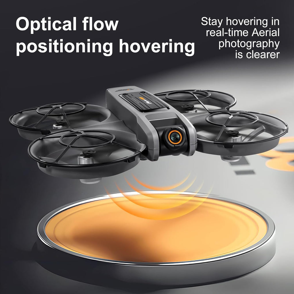 Drone with LCD Screen Remote, Brushless Motor Drone with Dual Cameras (Electric Angle Adjustment), Optical Flow Positioning, 6CH Gyro, WIFI FPV, True 12-15min Flight (1800mAh), 3 Speeds, Headless Mode, LED Lights, USB Rechargeable