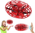 ZeroPlusOne® Hand Operated Drones for Kids or Adults - Air Magic Scoot Hands Free Mini Drone Helicopter, Easy Indoor UFO Flying Ball Drone Toys for Boys or Girls (RED)